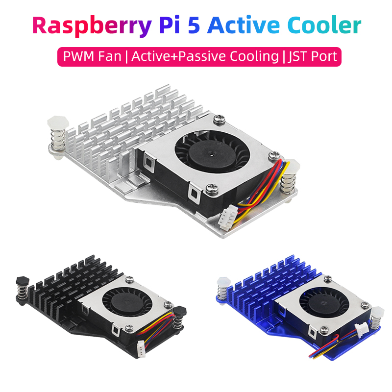 Raspberry Pi Water Cooling Kit - Raspberry Pi 5 Aktiver Kühler, PWM-Geschwindigkeitsverstellbarer