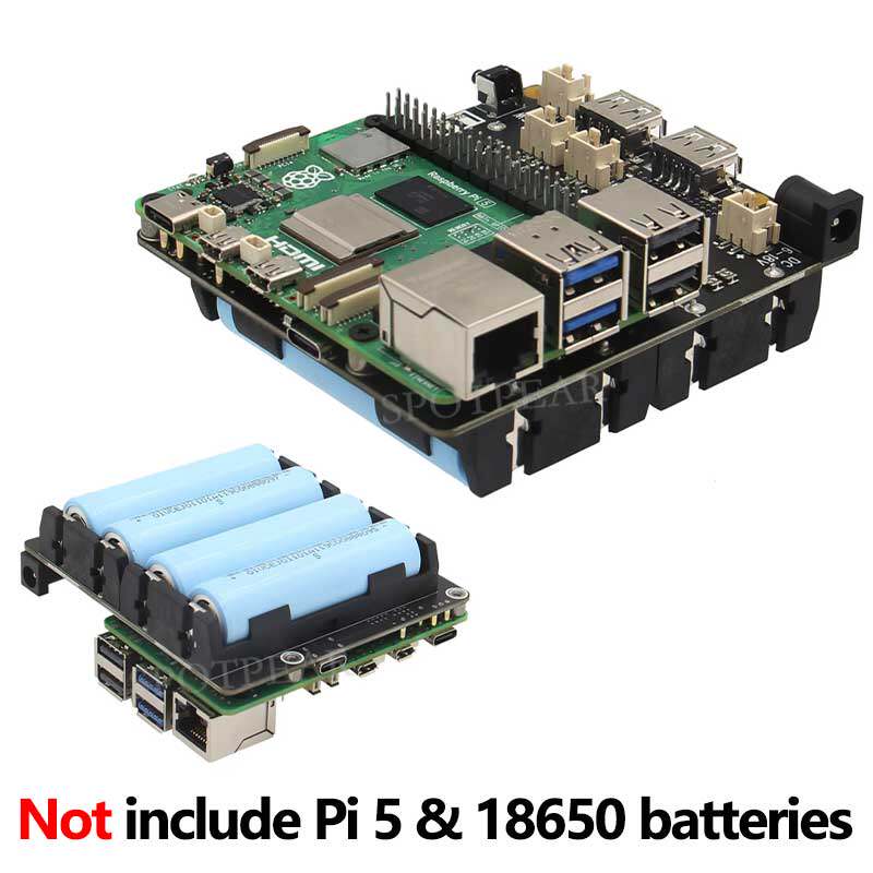 Raspberry Pi Uninterrupted Power Supply Ups 18650 - X1202 Raspberry Pi 5 UPS Stromversorgungs-Erweiterungsplatine,