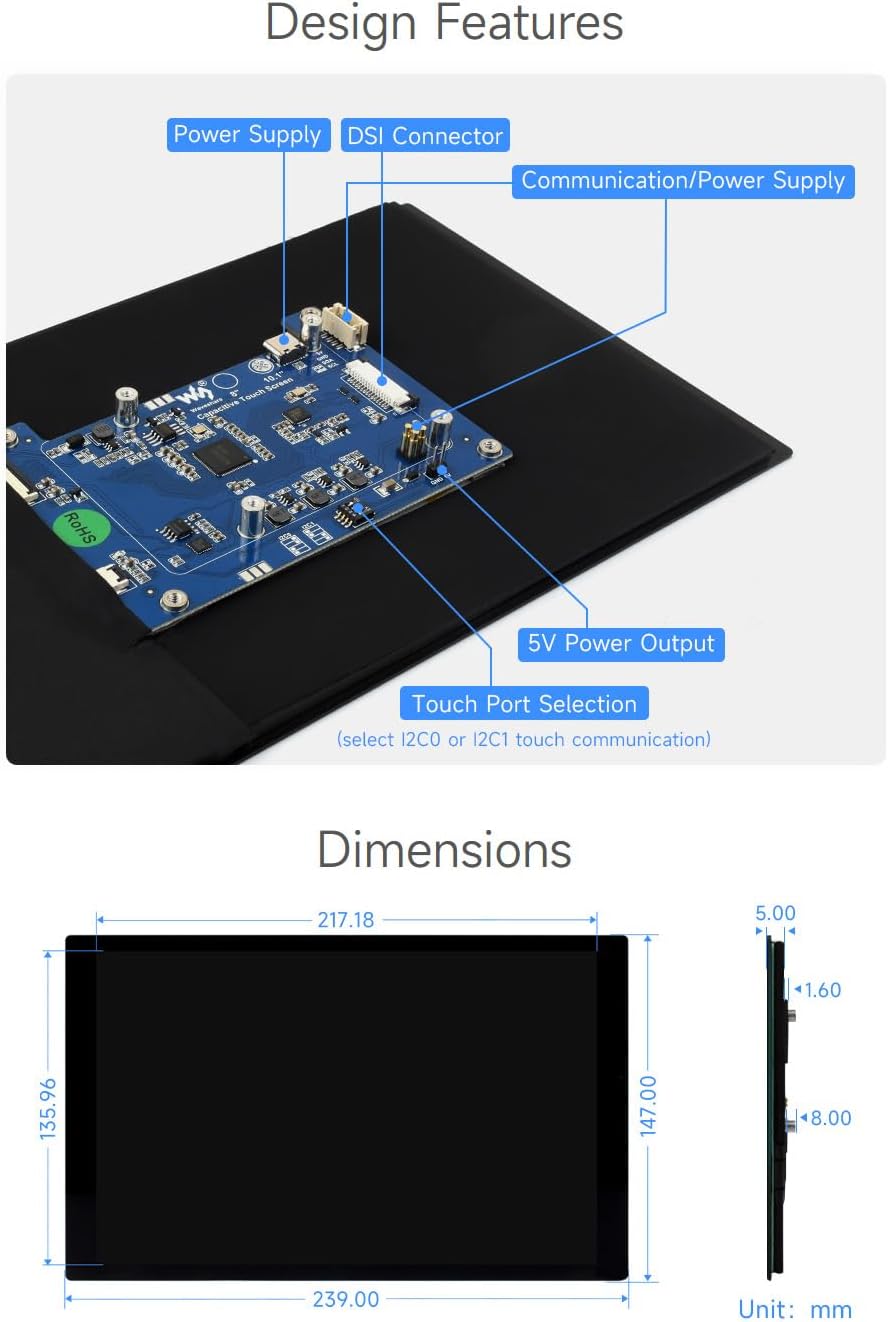 Waveshare 10,1 Zoll IPS kapazi – Raspberry Pi 10.1 Inch Capacitive Touch Screen Ips Bewertung und Preis